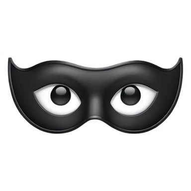 simple black superhero eye mask sticker