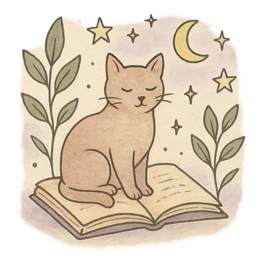 A gentle, poetic digital illustration in the style of “Jardim da Ju”. The scene blends nature, cosmos and tenderness — hand-drawn lines, soft textures, and muted pastel tones (sage green, lilac, rose, cream). Elements like leaves, stars, cats, books, and celestial details coexist naturally. The mood is magical yet grounded, evoking sensitivity, reflection, and quiet intelligence. The lighting is warm and dreamy, with delicate sparkles and organic shapes. Artistic style: watercolor + fine line art, minimal, elegant, emotional and intimate.


(use conforme a IA utilizada)

Mood: magical realism, soft light, emotional, feminine, intellectual

Style keywords: watercolor, fine ink lines, pastel tones, digital illustration, cozy, slow aesthetic, minimal poetic composition

Colors: #9BA48A (verde sálvia), #E6B7B1 (rosa suave), #D0C3CC (lavanda névoa), #F6F1E7 (papel de chá), #2D2D2F (grafite noturno)

Objects recorrentes: folhas, flores, livros, chá, gatos, estrelas, constelações, velas, mãos, janelas abertas, estufas, estantes, sementes, instrumentos musicais

Emoção central: sensibilidade lúcida — calma, introspectiva e real sticker
