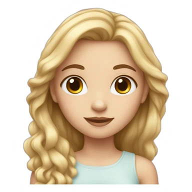 A white girl with love sticker