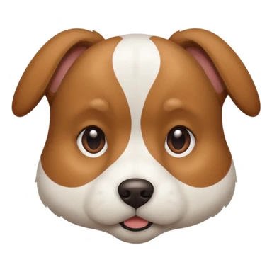 Brown and white dog sticker