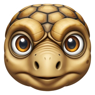 cinematic-tortoise-realistic--emoji,,-wrinkled-wise-face-peering-ahead-with-calm-determination,-cute large-eyes-reflecting-centuries of wisdom, zoomed into its face sticker