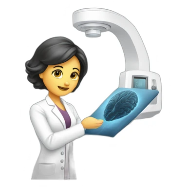 Posh-Radiologist-performing-breast-mri-to-woman sticker