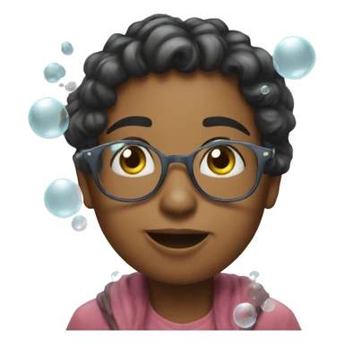 Shes popping bubbles  sticker