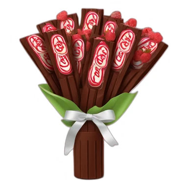 KitKat chocolate bouqet sticker