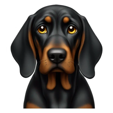 Black bloodhound standing  sticker