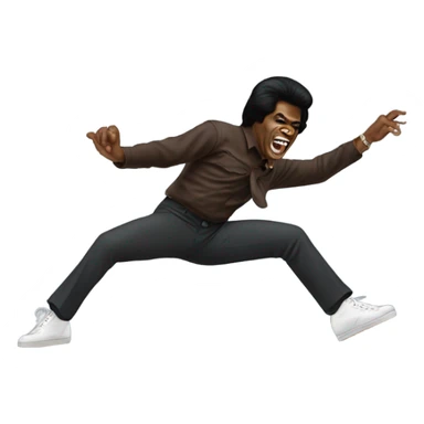 James Brown breakdancing sticker