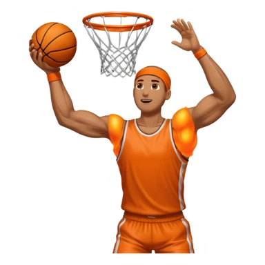 hands dunking basketball  sticker