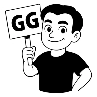 Make the figure in the second image exactly the same figure but with the graphic style of the first image: clean, vibrant cartoon style with black outlines. The shirt color should match the first image's black shirt. sticker