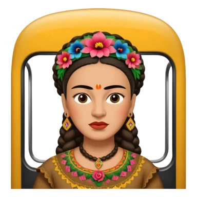 Frida Kahlo on the bus sticker