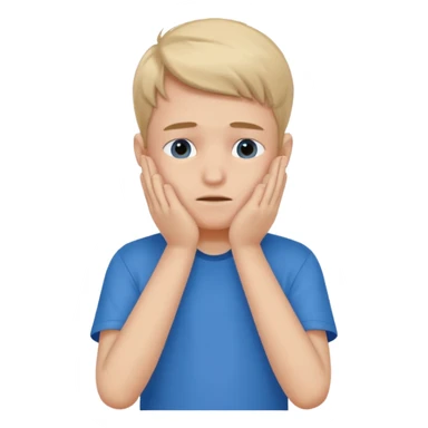 Create a shyness imoji Boys imoji Boys imoji hand in face hand in full face sticker