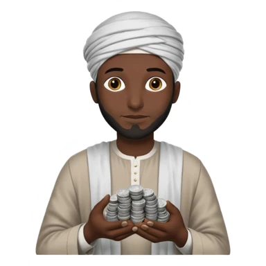 Un árabe  negro con mucha plata  sticker