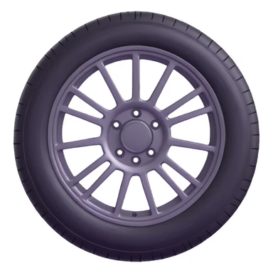 car tire with rim sticker