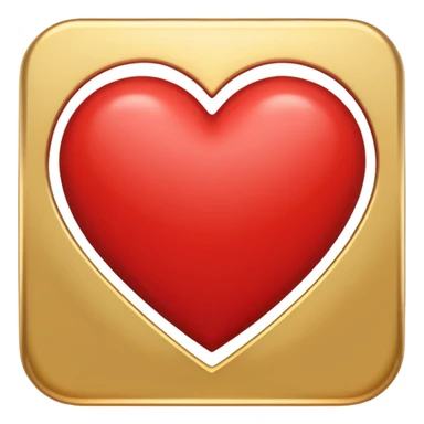 heart with a gold outline sticker