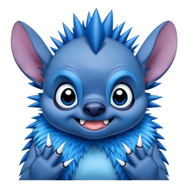 Stitch with long nails sticker