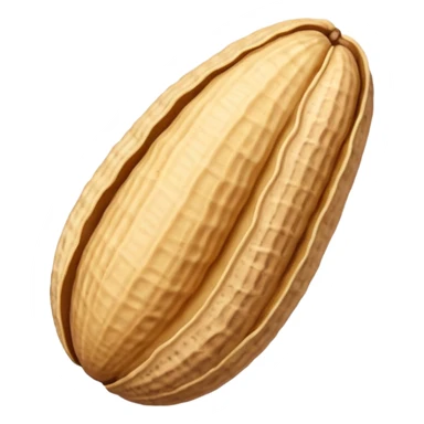 one whole peanut in rough beige textured shells sticker