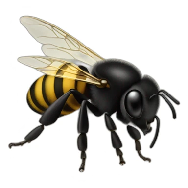abeille noire sticker