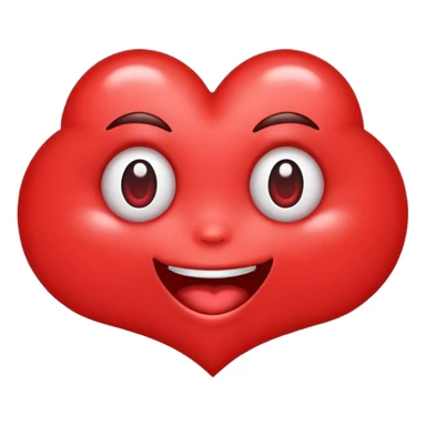 Heart eyes emoji with the drool mouth sticker