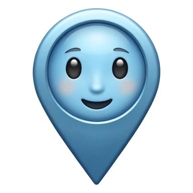 Soft blue location pin sticker