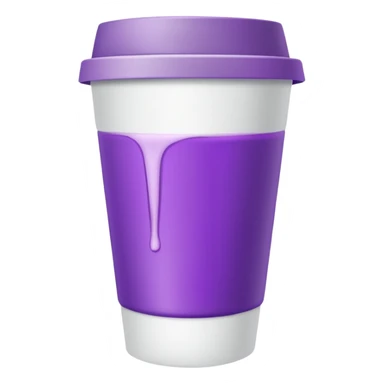 White solid paper cup filled with lean sticker