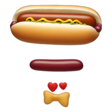 A red bean a hot dog wedding sticker