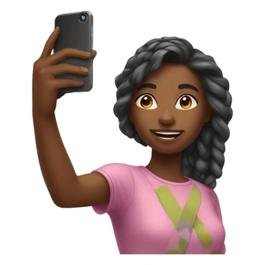 girl taking selfie indoors sticker