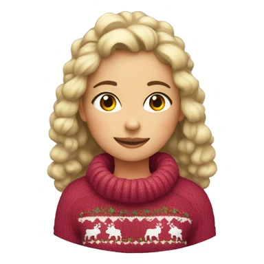 Christmas; cozy; girl with pullover  sticker