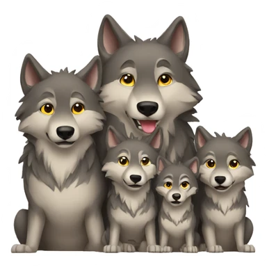 wolf family sticker