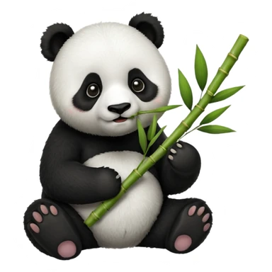 Panda eating bamboo  sticker