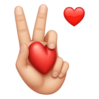 Middle finger with heart sticker