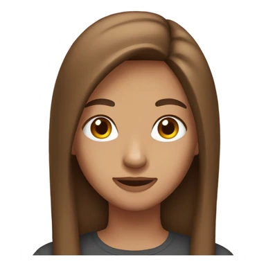 a teenager with brown straight hair sticker