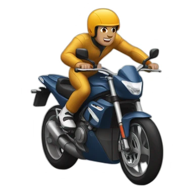 A man riding the sports bike  sticker