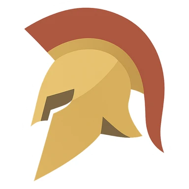 flat design style spartan helmet sticker