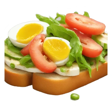 healthy open sandwich sticker