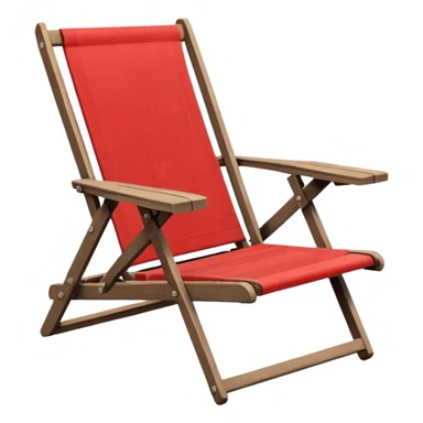 red beach chair sticker