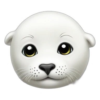 white baby seal sticker