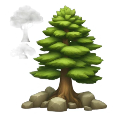 stone pine tree sticker