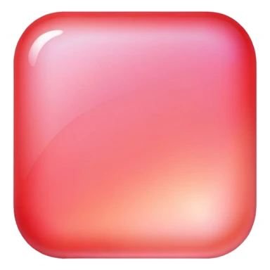 Iridescent pastel red square with soft round corners sticker