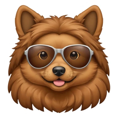 Dog wearing sunglasses sticker