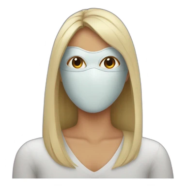 masked woman sticker