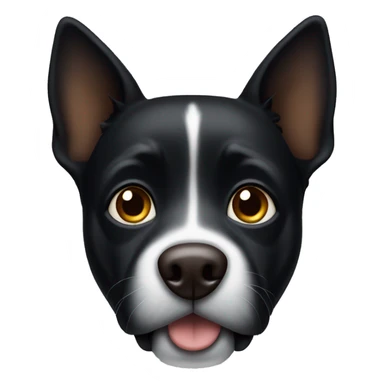 Black dog with brown eyes sticker