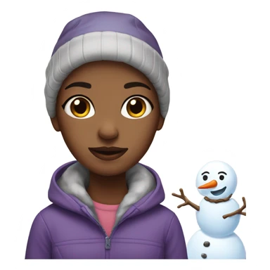 Half Girl Half Snowman sticker