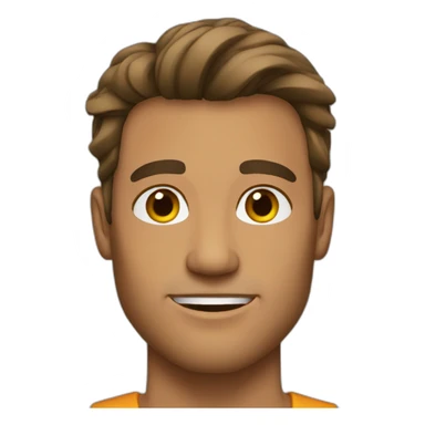 brunette man tanned medium hair sticker