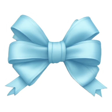 Pale blue ibbon bow sticker