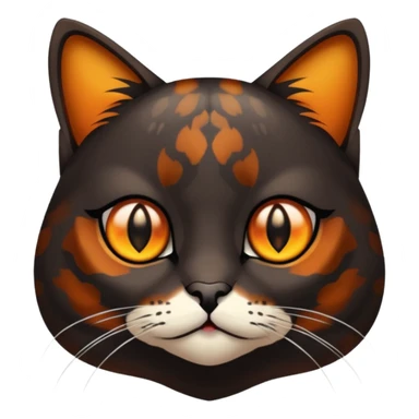 dark tortoiseshell cat sticker