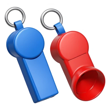 whistle nfl blue (#00A3E0) and red (#F9423A) sticker