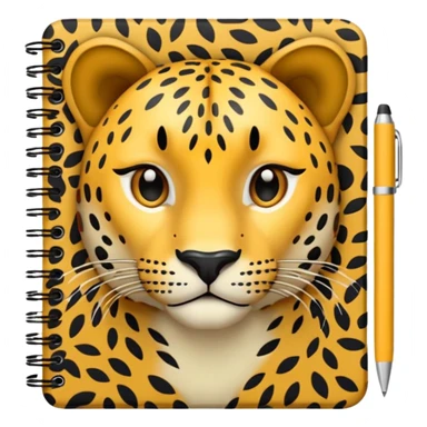 leopard patterned notebook sticker
