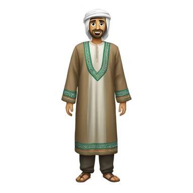 Palestinian traditional clothing (thobe, kuftan) sticker