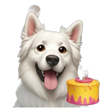 Happy birthday dog sticker