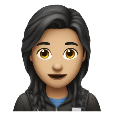 a light-skinned, dark-haired student trying to apply for supporters sticker