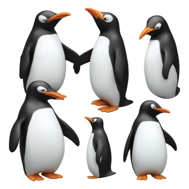 penguin rubbing paint on his belly  sticker